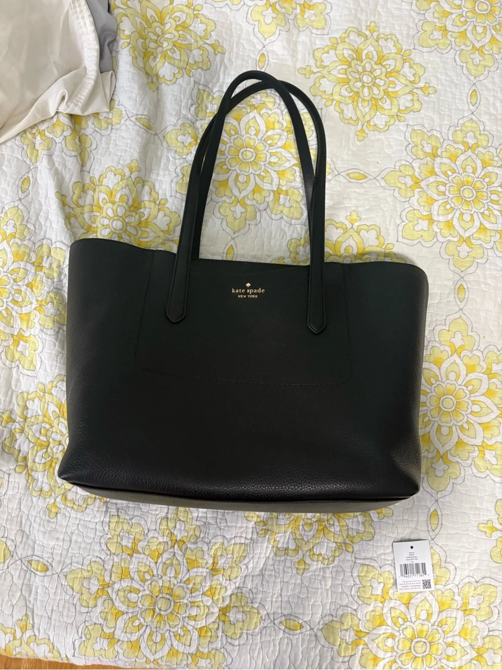 kate spade Black Pebbled Leather Cece Tote